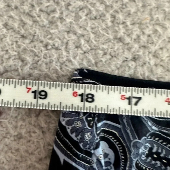 Vintage Silk Maxi Skirt Womens Size 12 Paisley Slip Black Contrast Flowing Midi - Picture 5 of 16